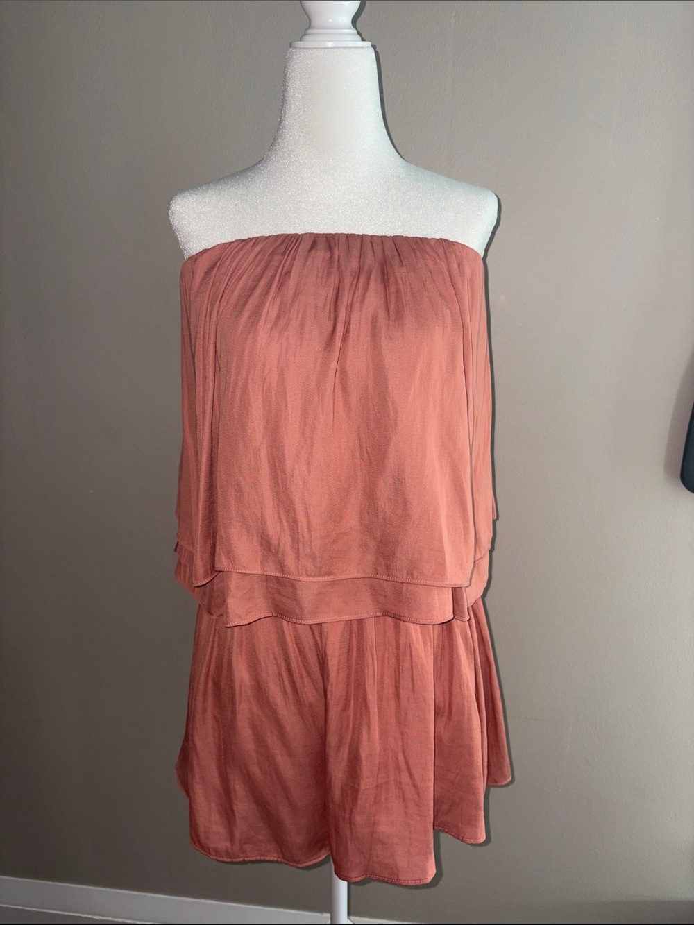 DO+BE Layered Dusty Coral Romper